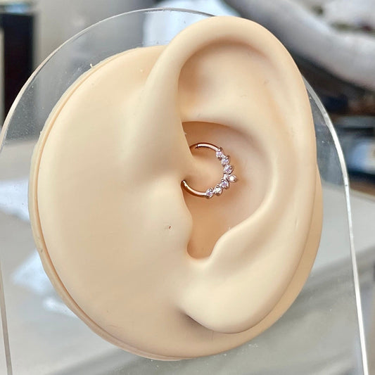 Rose Gold Daith Earring (16G | 8mm or 10mm | Surgical Steel | Rose Gold, Gold, Black, Silver)