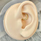 Gold Leaf Daith Earring (16G | 8mm | Surgical Steel | Gold, Silver, or Rose Gold)