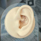 Rose Gold Daith Earring (16G | 8mm | Surgical Steel | Rose Gold, Gold, Black, or Silver)