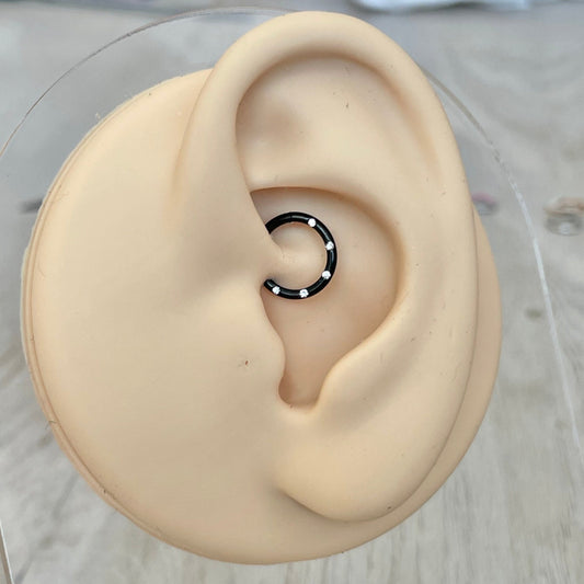 Black Daith Earring (16G | 8mm or 10mm | Black, Gold, Silver, Rose Gold, Rainbow)
