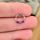 Titanium Septum Piercing (16G | 8mm or 10mm | Titanium | Multiple Color Options)