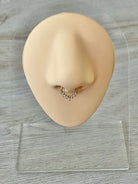 Dainty Gold Septum Piercing (16G, 8mm, Surgical Steel)