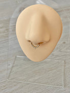 Dainty Gold Septum Piercing (16G, 8mm, Surgical Steel)