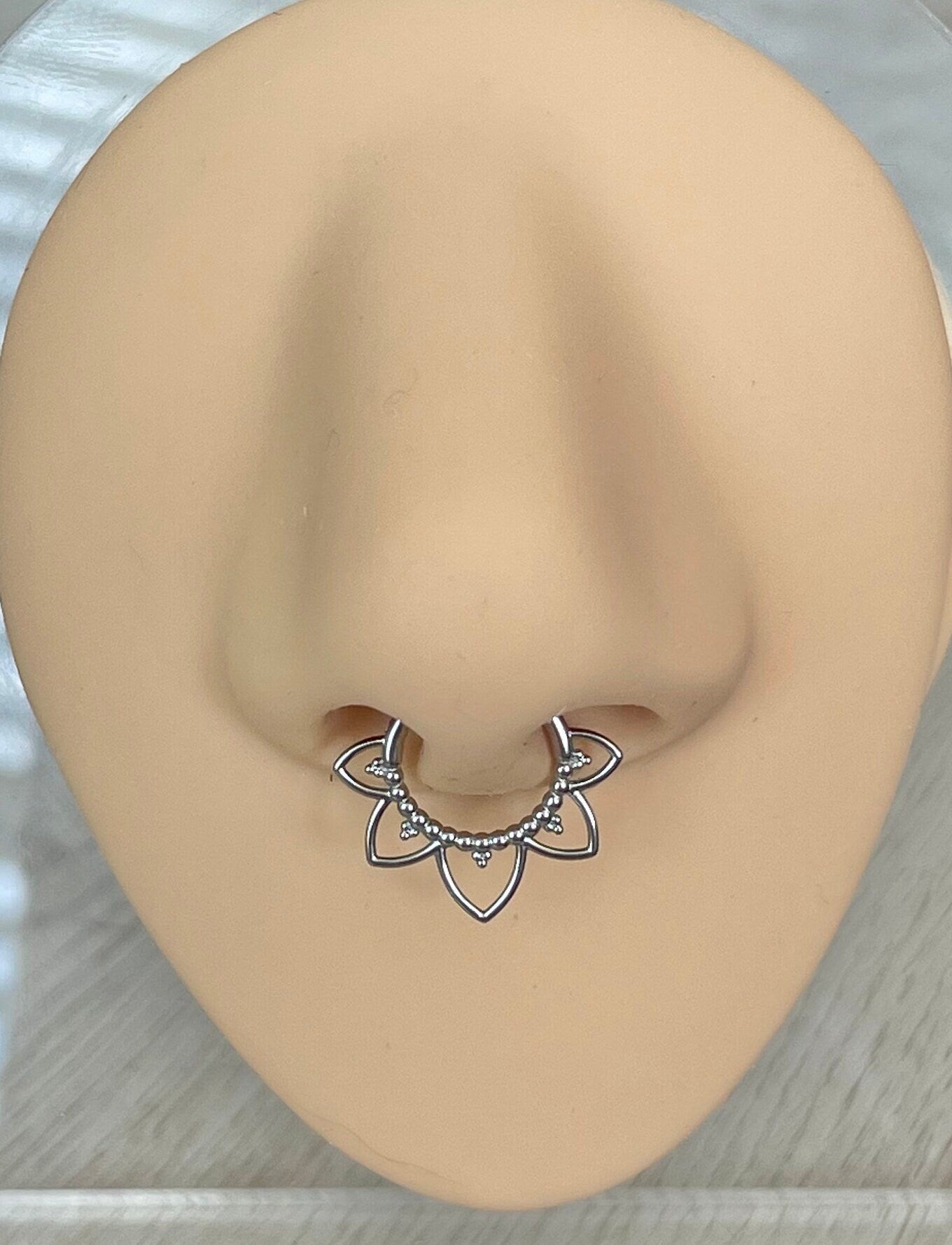 Silver Minimalist Septum Piercing (16G | 8mm | Surgical Steel | Silver, Gold, Rose Gold, or Black)