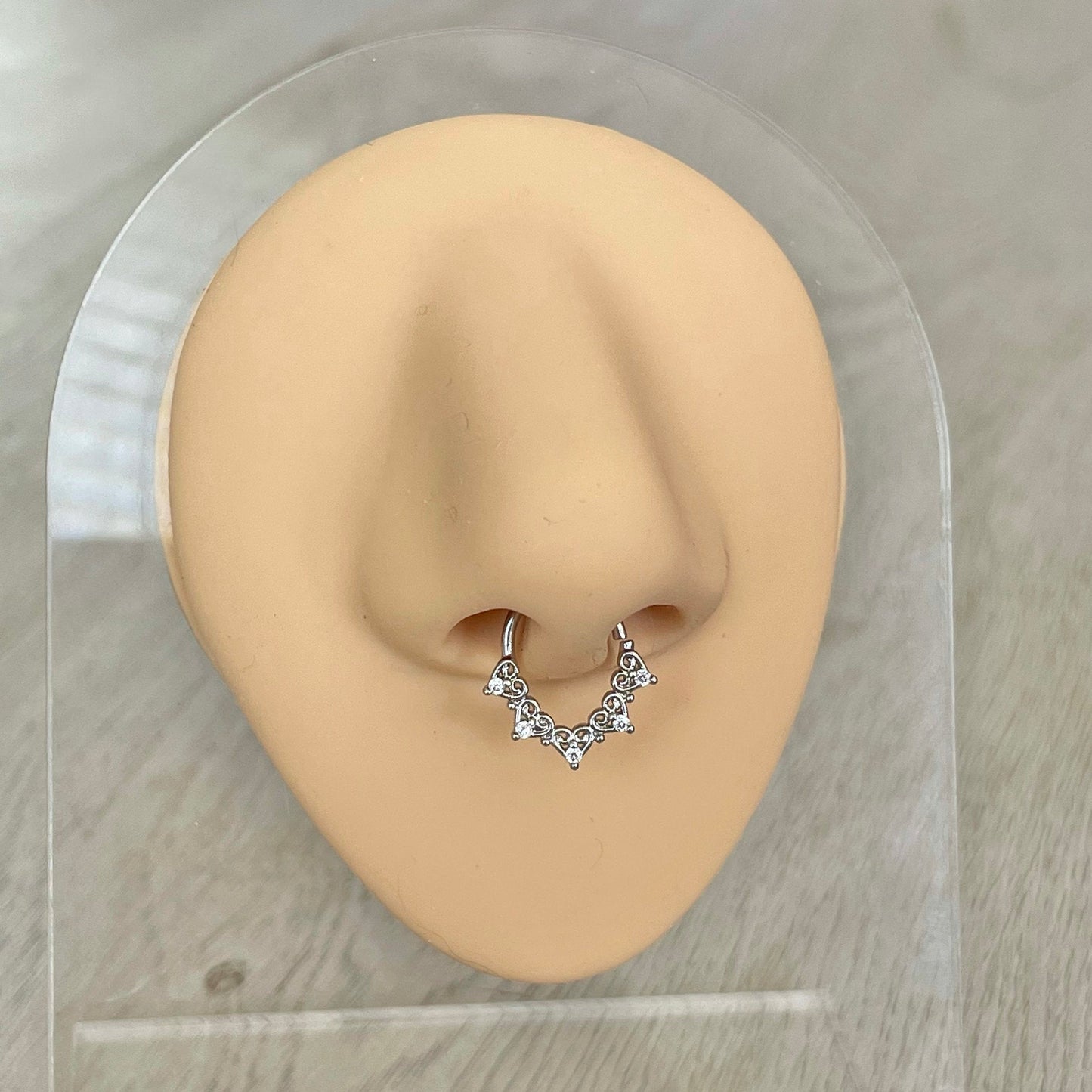 Minimalist Silver Bendable Septum Ring (16G | 8mm | Surgical Steel | Rose Gold, Silver, or Gold)