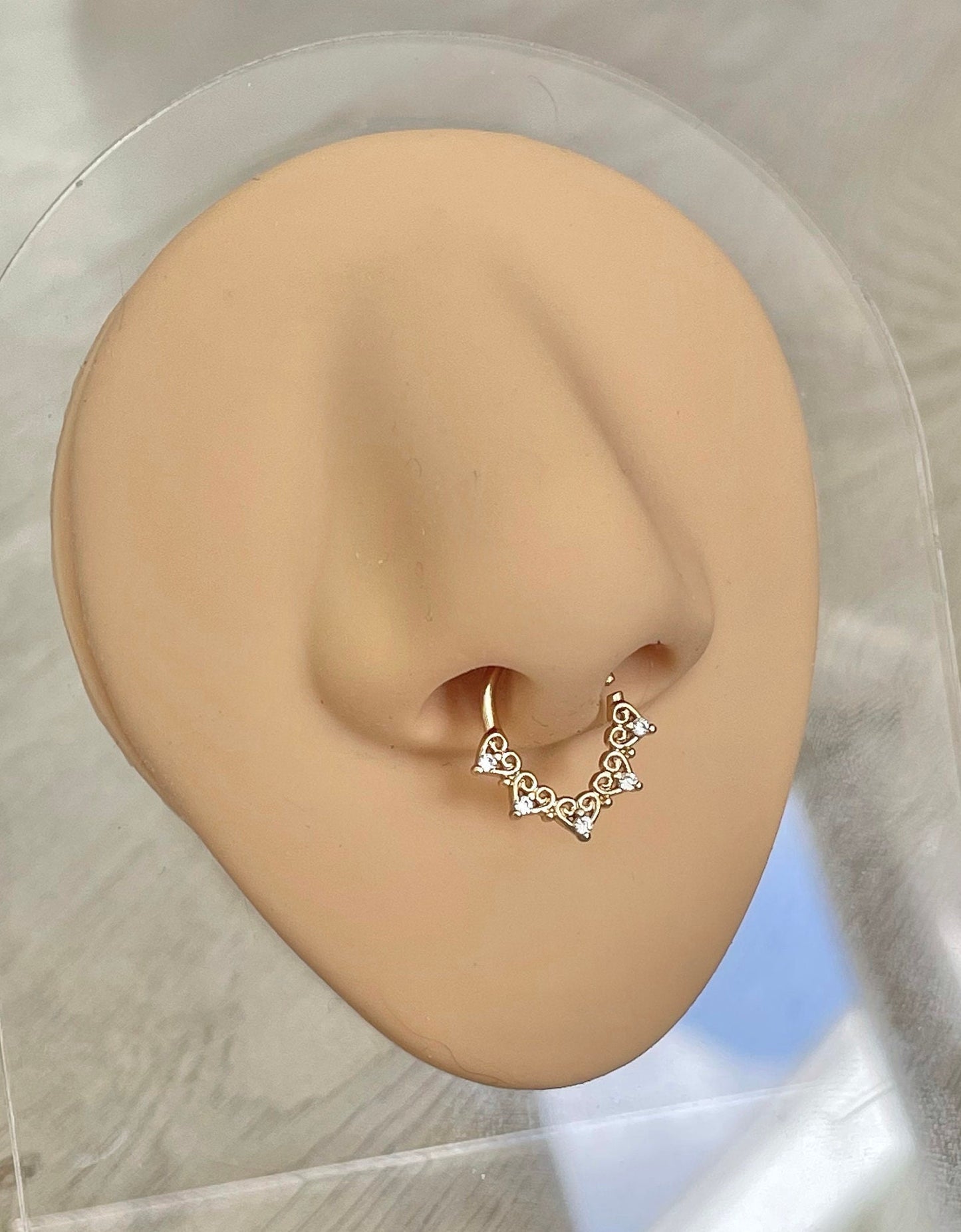 Silver Bendable Septum Ring (16G | 8mm | Surgical Steel | Rose Gold, Silver, or Gold)