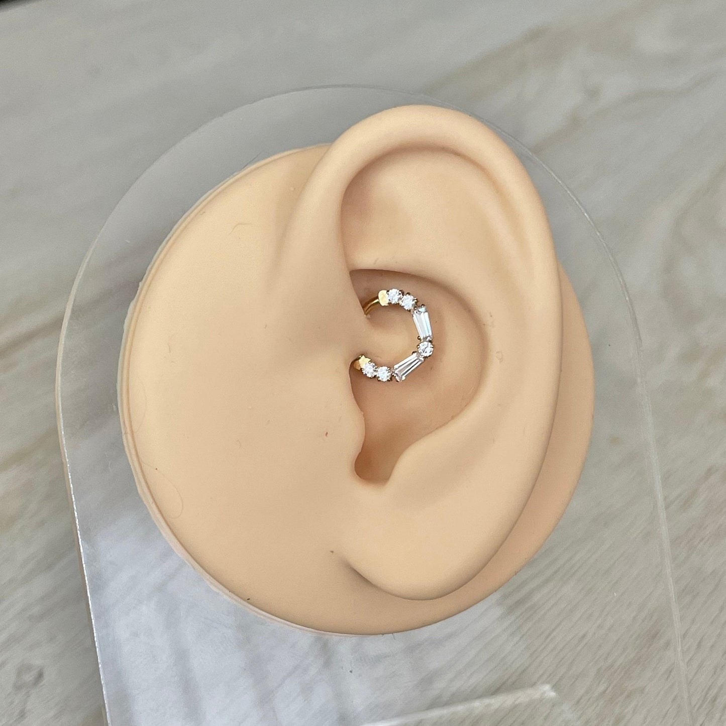 Titanium Gold Daith Earring (16G | 8mm or 10mm | Titanium | Gold or Silver)