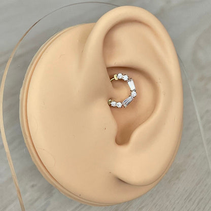 Titanium Gold Daith Earring (16G | 8mm or 10mm | Titanium | Gold or Silver)