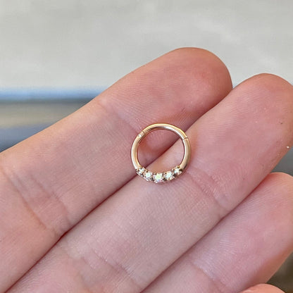 Rose Gold Color-Shifting Septum Ring (16G | 8mm or 10mm | Surgical Steel | Rose Gold or Black)