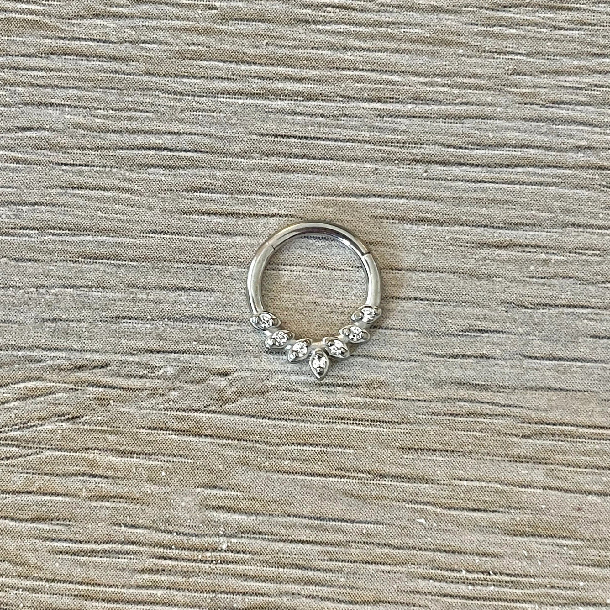 Cute Silver Daith Earring (16G, 8mm or 10mm, Surgical Steel)