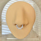 Silver Sunburst Septum Piercing (16G | 8mm or 10mm | Surgical Steel | Gold or Silver)