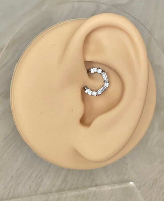 Titanium Gold Daith Earring (16G | 8mm or 10mm | Titanium | Gold or Silver)