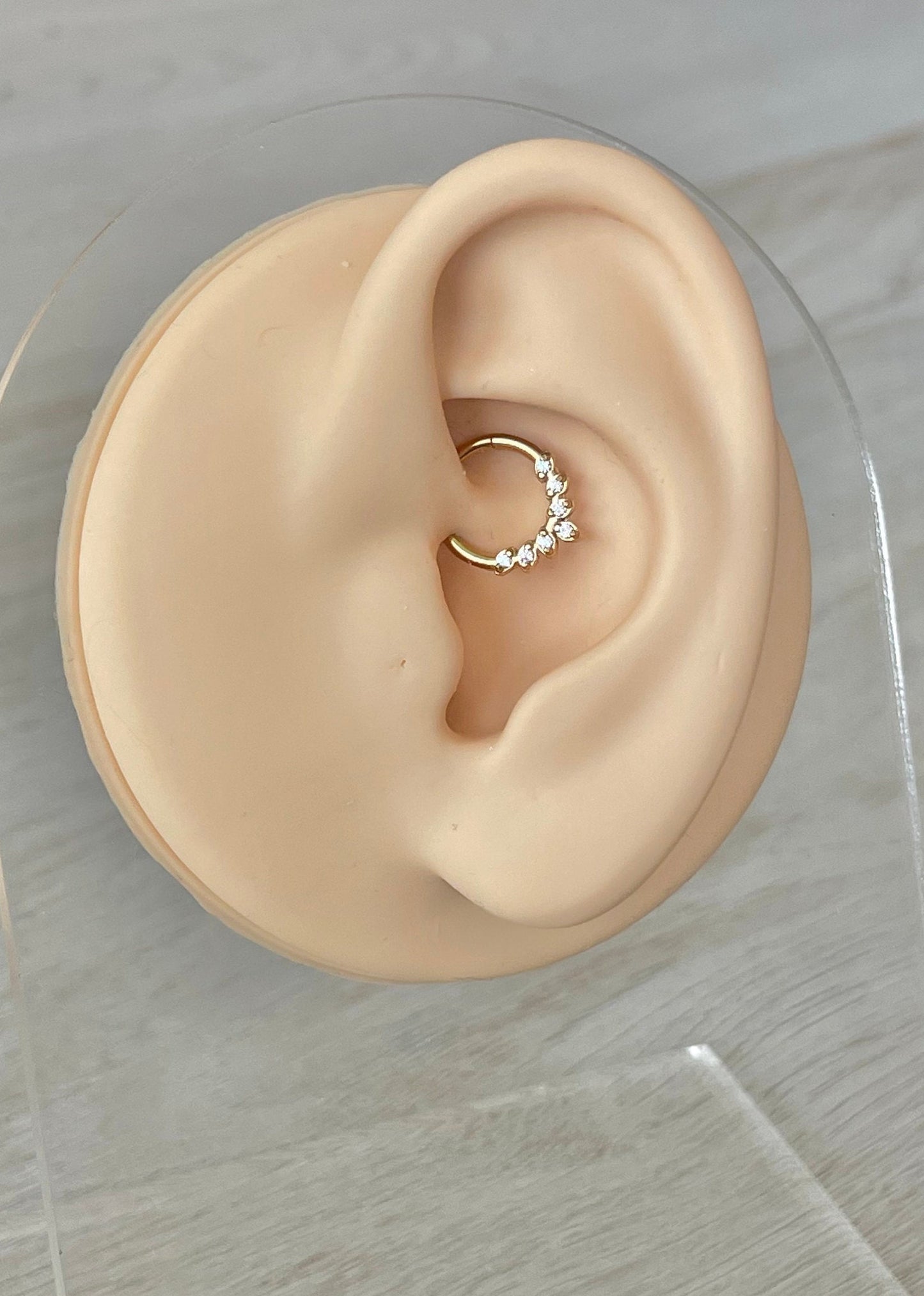 Cute Gold Daith Earring (16G, 8mm or 10mm, Surgical Steel)