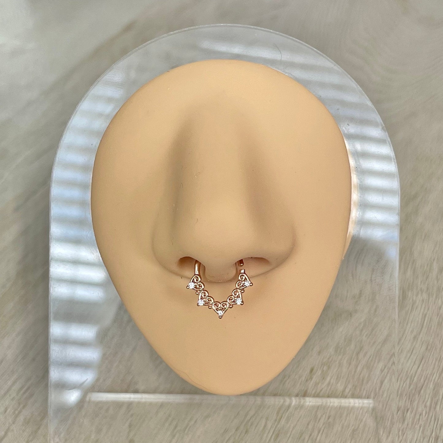 Rose Gold Bendable Septum Piercing (16G | 8mm | Surgical Steel | Rose Gold, Gold, or Silver)
