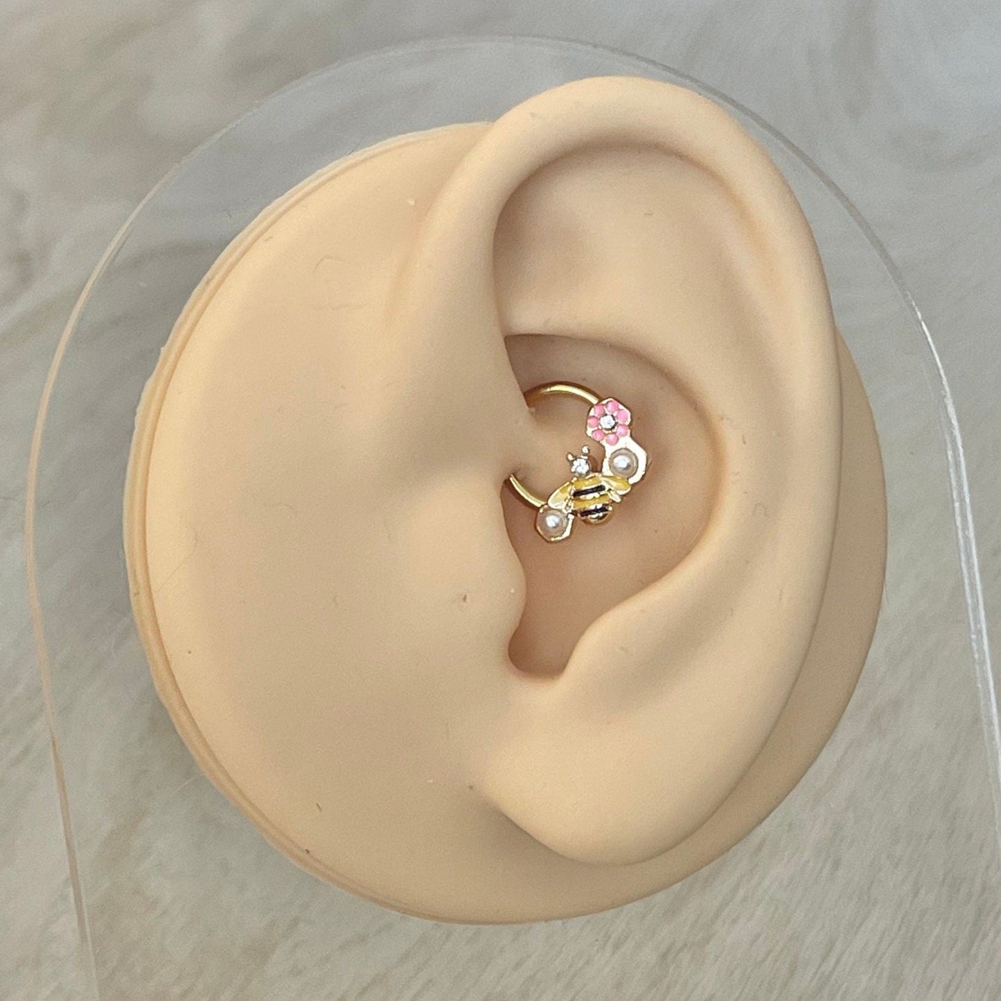 Bee Daith Earring (16G, 8mm or 10mm, Surgical Steel, Silver or Gold)
