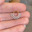 Sparkly Titanium Daith Earring (16G | 8mm or 10mm | Titanium | Silver or Gold)