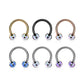 Internally Threaded Septum Horseshoe Piercing (16G | 8mm | Surgical Steel | Silver, Black, Gold, and Rose Gold Options)