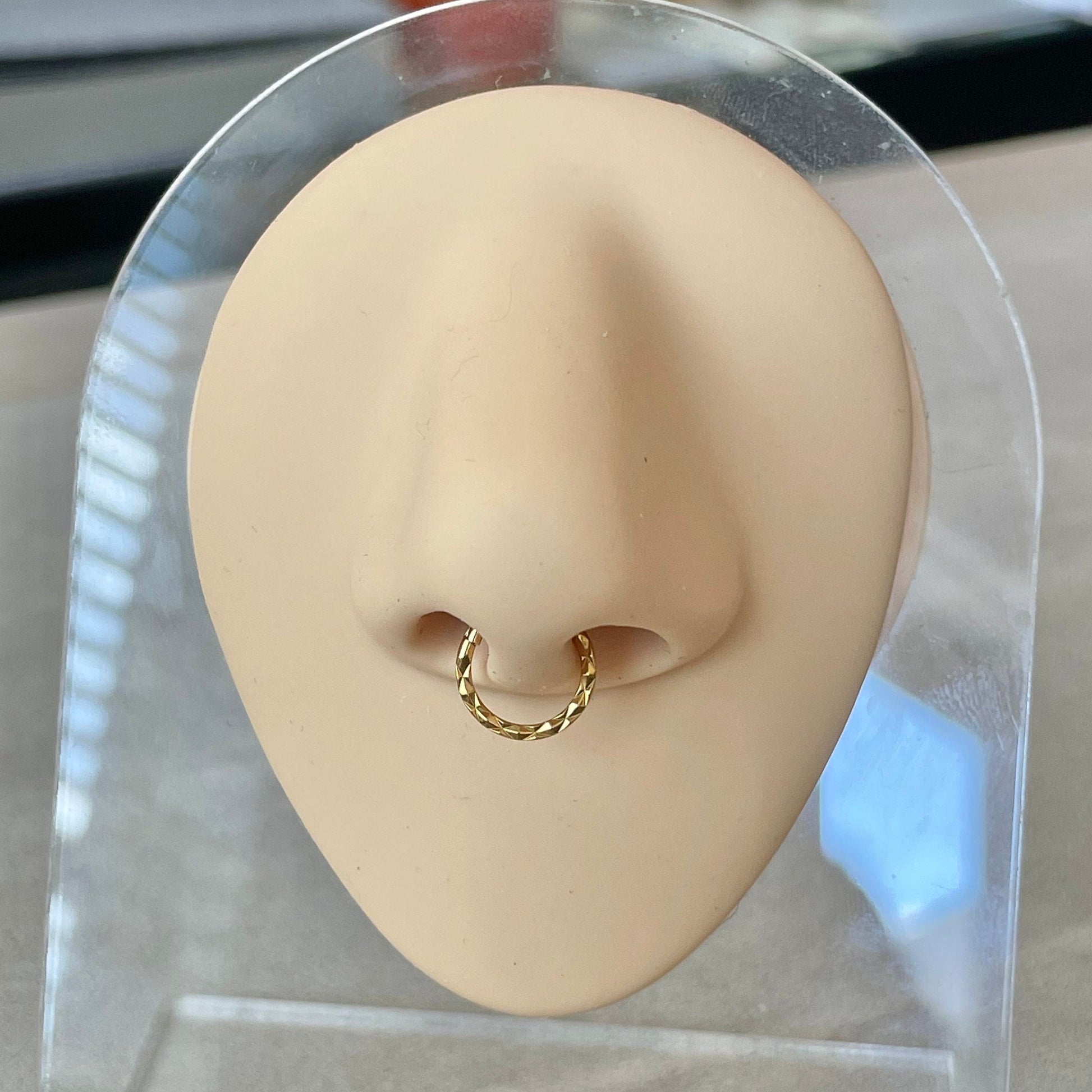 Gold Septum Piercing (16G | 6mm, 8mm, or 10mm | Surgical Steel | Gold, Silver or Black)