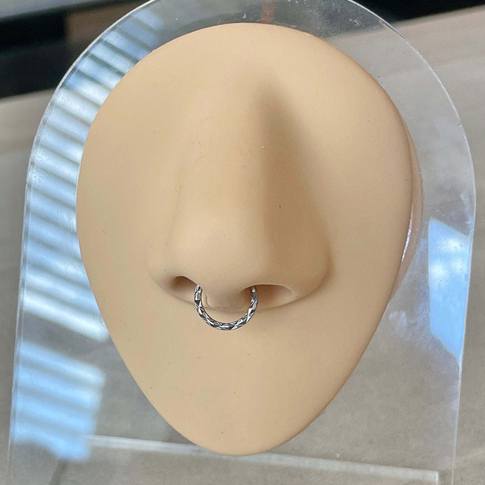 Silver Septum Piercing (16G | 6mm, 8mm, or 10mm | Surgical Steel | Gold, Silver, or Black)