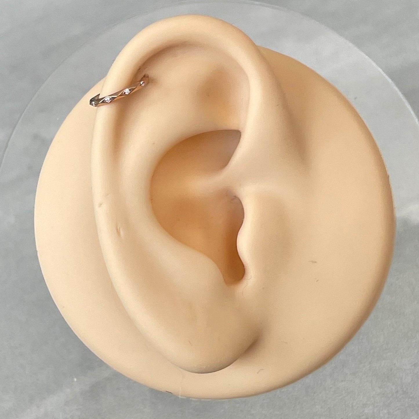 Titanium Helix/Orbital/Conch Piercing (16G | 8mm or 10mm | Rose Gold, Gold, Silver, or Black)