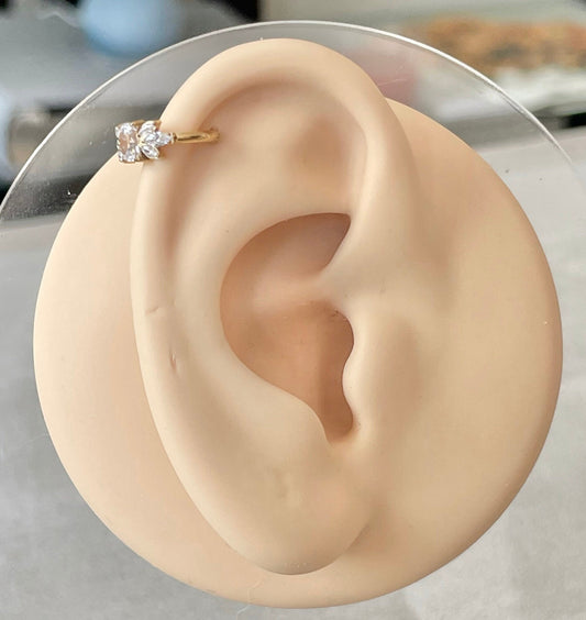 Gold Helix or Conch Earring (16G | 8mm or 10mm | Titanium | Gold or Silver)