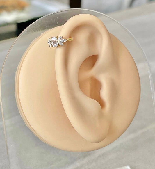 Gold Helix or Conch Earring (16G | 8mm or 10mm | Titanium | Gold or Silver)