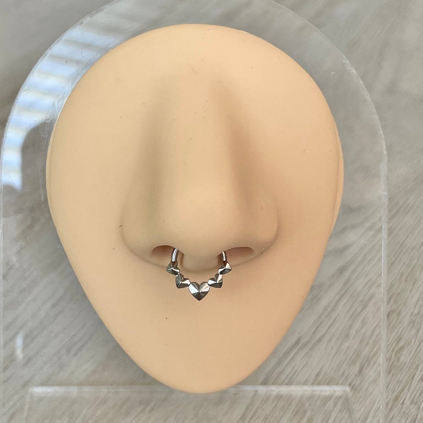 Silver Titanium Septum Piercing (16G | 8mm or 10mm | Titanium | Silver or Gold)