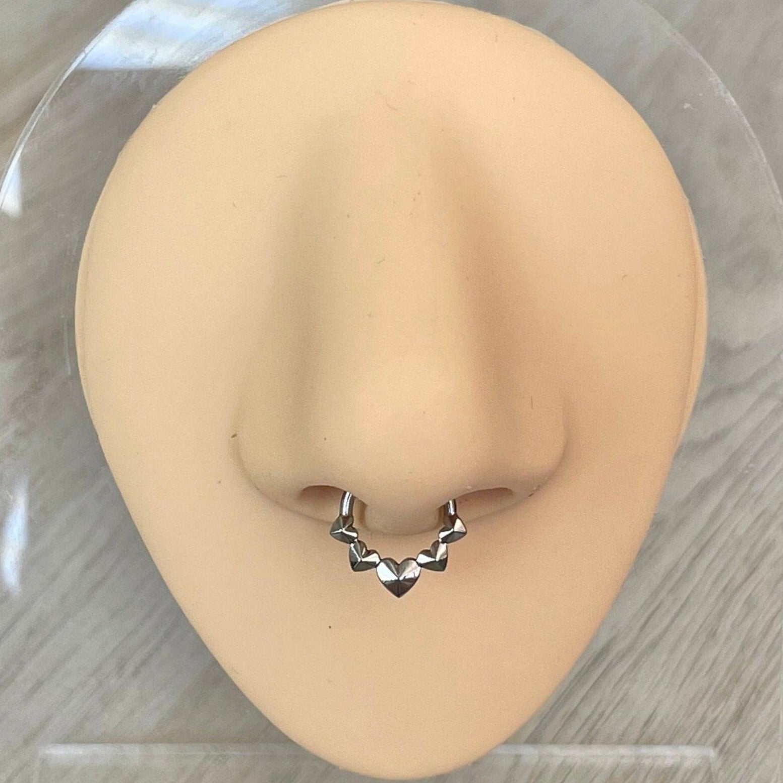 Silver Titanium Septum Piercing (16G | 8mm or 10mm | Titanium | Silver or Gold)