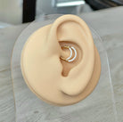 Titanium Double Daith Earring (16G | 6mm, 8mm, or 10mm | Titanium | Silver or Gold)