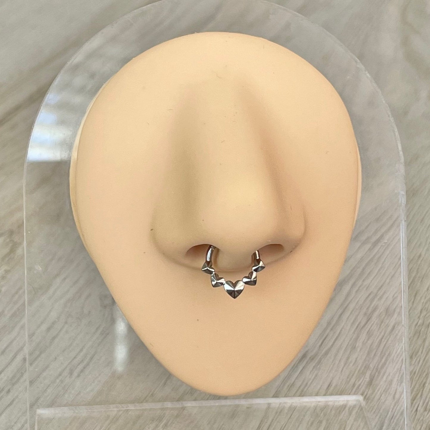 Silver Titanium Septum Piercing (16G | 8mm or 10mm | Titanium | Silver or Gold)