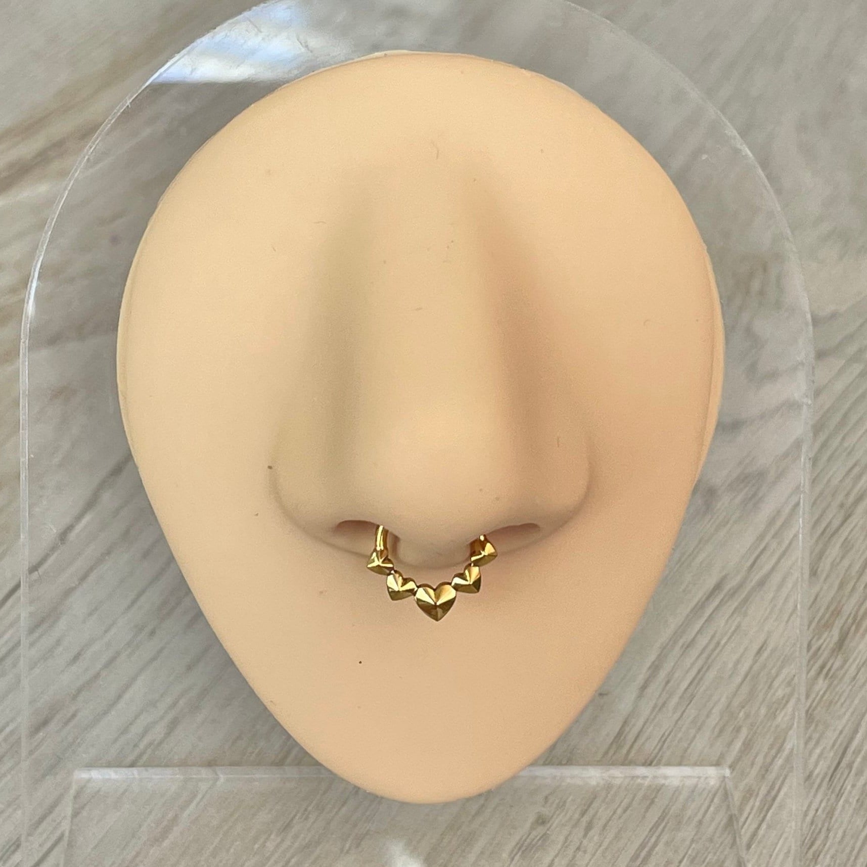 Silver Titanium Septum Piercing (16G | 8mm or 10mm | Titanium | Silver or Gold)