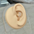Titanium Double Daith Earring (16G | 6mm, 8mm, or 10mm | Titanium | Silver or Gold)