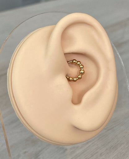 Titanium Daith Earring (16G | 8mm or 10mm | Titanium | Silver, Gold, or Black)