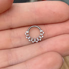 Minimalist Silver Titanium Daith Earring (16G | 8mm or 10mm | Titanium | Silver or Gold)