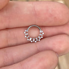 Minimalist Silver Titanium Daith Earring (16G | 8mm or 10mm | Titanium | Silver or Gold)