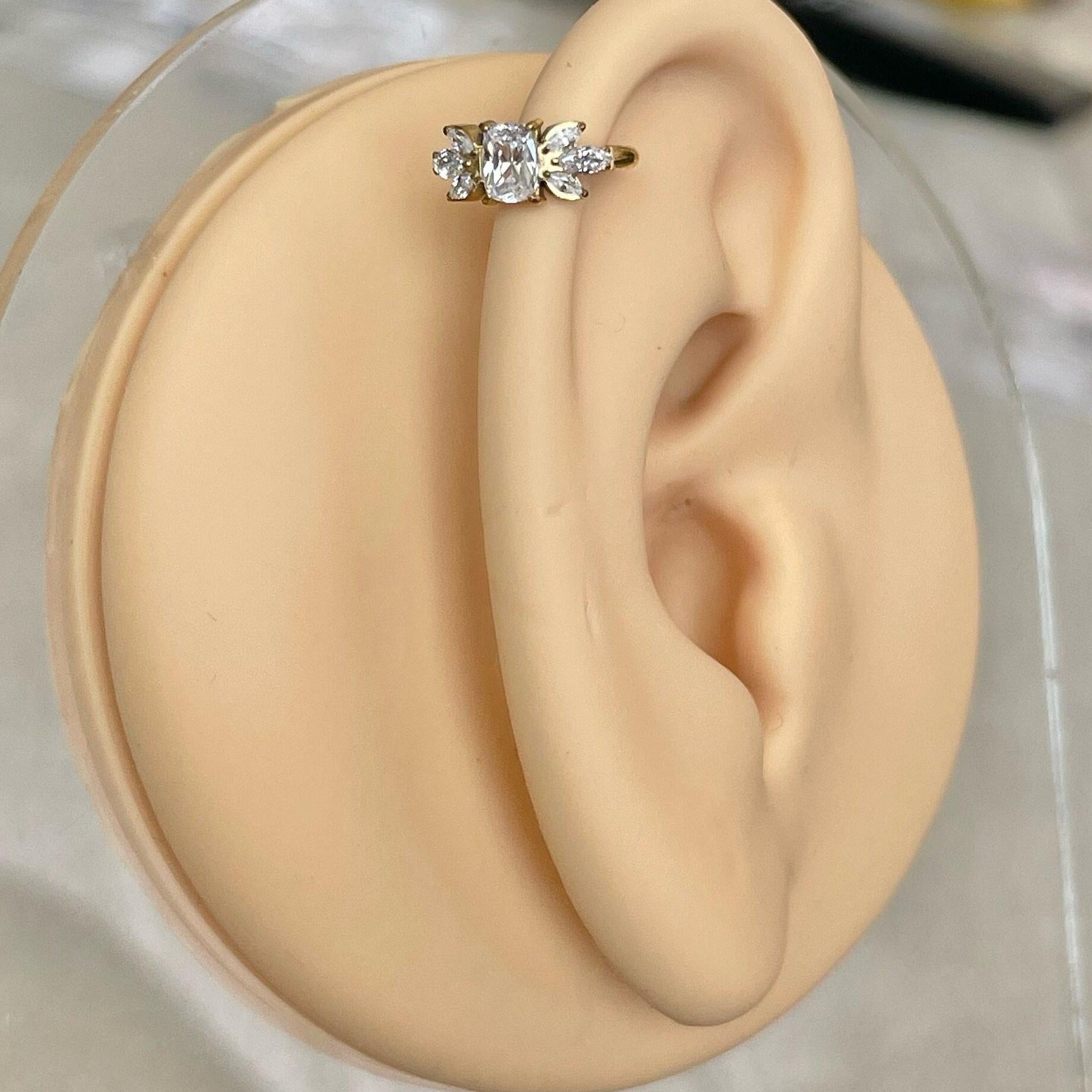 Isolde’s Glow Helix Earring-Cartilage Earring-Elara Body Jewelry