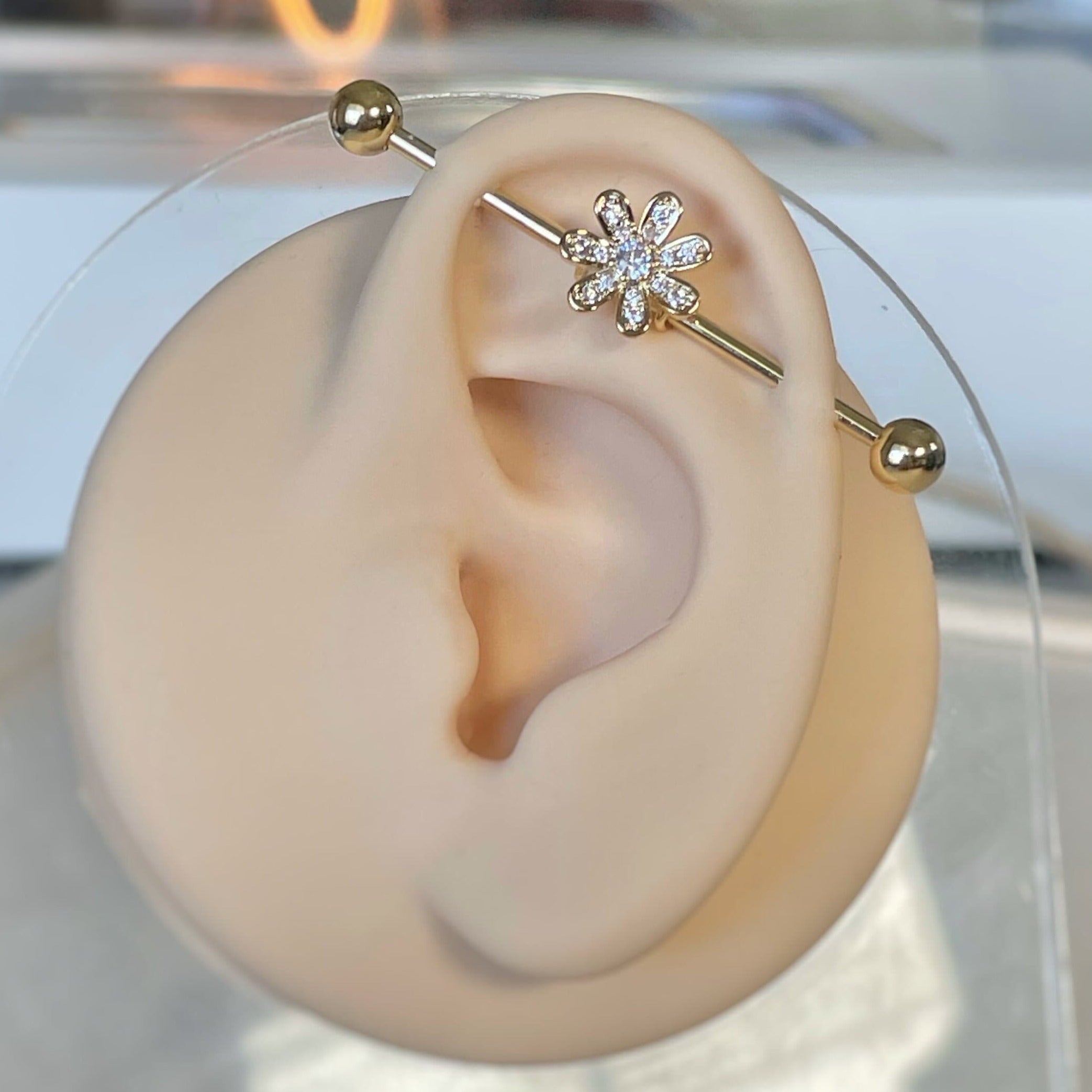 Lina Rosa Industrial Piercing-Industrial Barbell-Elara Body Jewelry