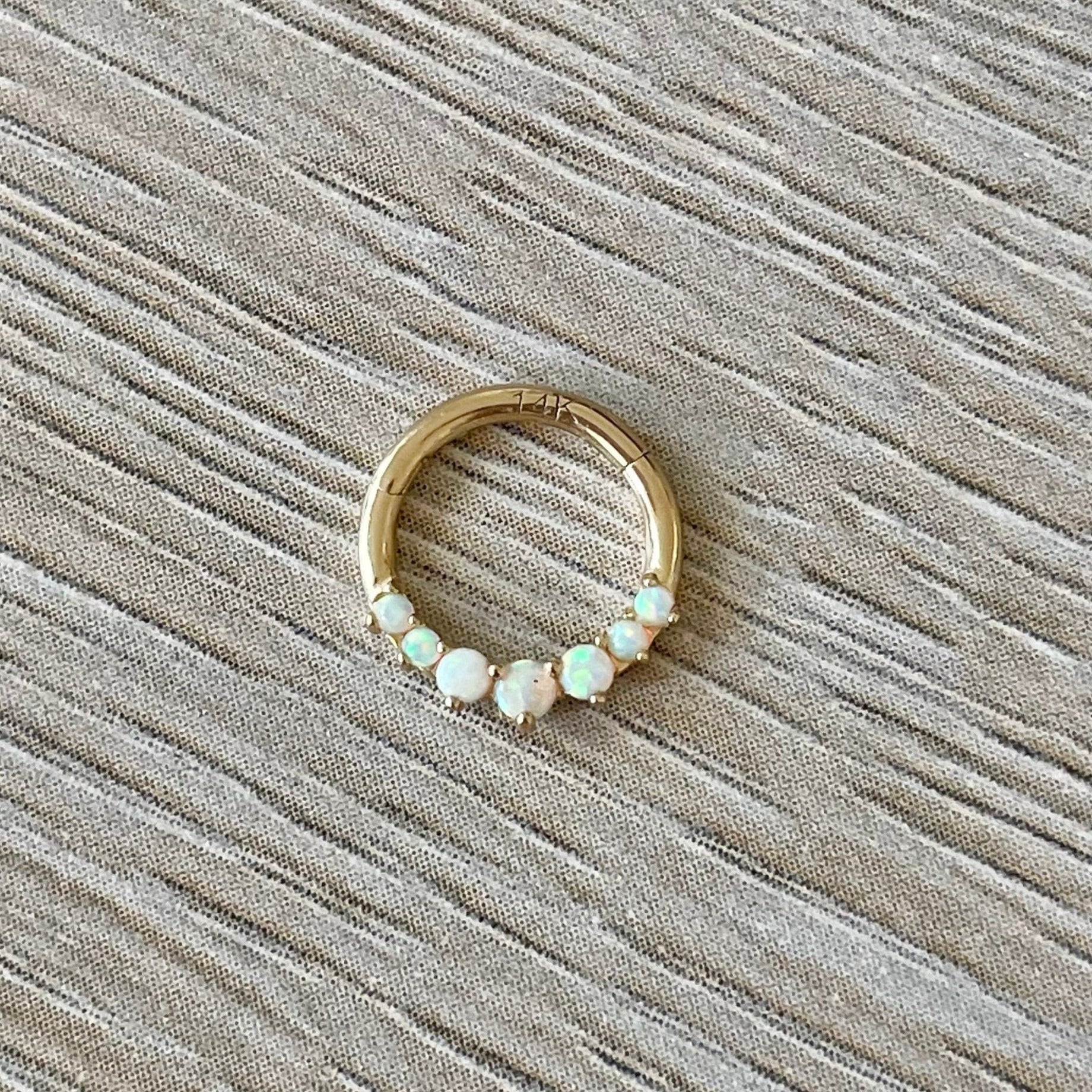 Lune d'Opale Septum Ring-Septum Ring-Elara Body Jewelry