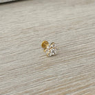 Luneda Bloom Flat Back Stud Piercing-Cartilage Earring-Elara Body Jewelry