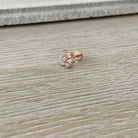 Luneda Bloom Flat Back Stud Piercing-Cartilage Earring-Elara Body Jewelry