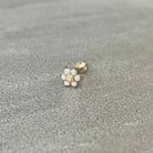 Luneda Bloom Opal Flat Back Stud Piercing-Cartilage Earring-Elara Body Jewelry