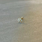 Luneda Bloom Opal Flat Back Stud Piercing-Cartilage Earring-Elara Body Jewelry