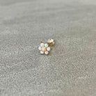 Luneda Bloom Opal Flat Back Stud Piercing-Cartilage Earring-Elara Body Jewelry