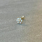 Luneda Bloom Opal Flat Back Stud Piercing-Cartilage Earring-Elara Body Jewelry