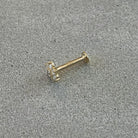 Luneda Bloom Solid Gold Flat Back Stud-Cartilage Earring-Elara Body Jewelry