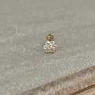 Luneda Bloom Solid Gold Flat Back Stud-Cartilage Earring-Elara Body Jewelry