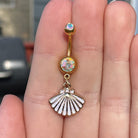 Marina Lyric Belly Button Ring-Belly Button Rings-Elara Body Jewelry
