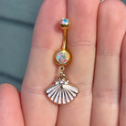 Marina Lyric Belly Button Ring-Belly Button Rings-Elara Body Jewelry