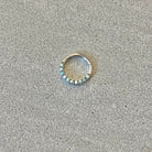 Opaline Halo Daith Earring-Daith Earring-Elara Body Jewelry