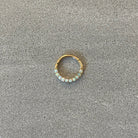 Opaline Halo Daith Earring-Daith Earring-6mm Diameter-Yellow Gold-Elara Body Jewelry